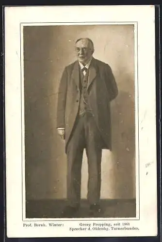 AK Georg Propping, Sprecher des Oldenbg. Turnerbundes
