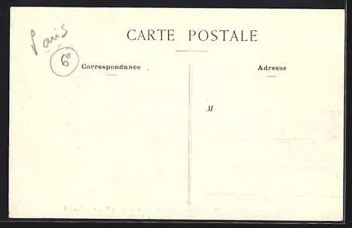 AK Paris, Inondation de 1910, Embarcadère au coin de la Place St-Michel