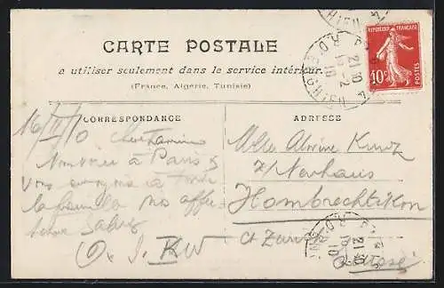 AK Paris, inondation de 1910, Gare quai d`Orsay et Légion d`honneur