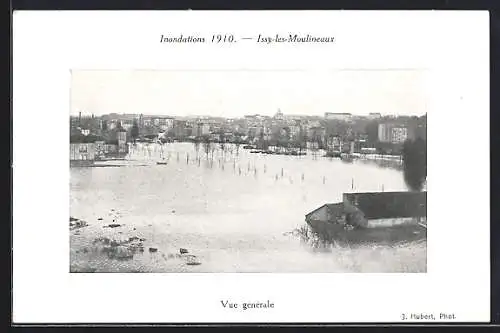 AK Issy-les-Moulineaux, Inondations 1910, Vue générale