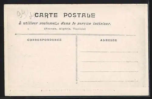 AK Choisy-le-Roy, Entrée de la Gare inondée en janvier 1910