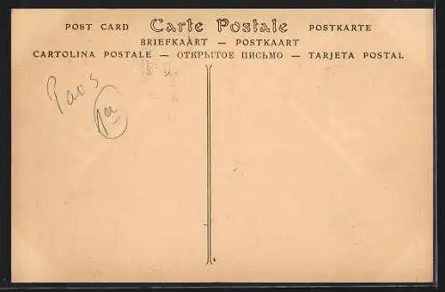 AK Paris, La Grande Crue de la Seine (janvier 1910), sous-sols du Ministère des Finances, corridor du nord