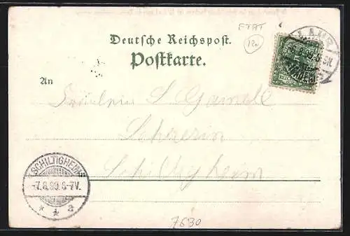 Lithographie Lahr / Baden, Erstes deutsches Reichswaisenhaus