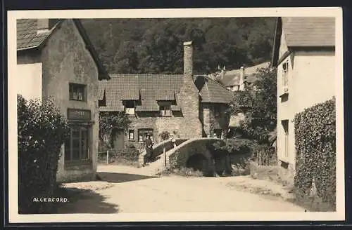 AK Allerford, Strassenpartie an der Brücke
