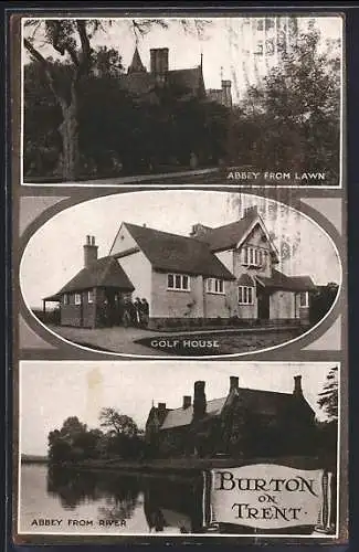 AK Burton on Trent, Golf House, Abbey from River