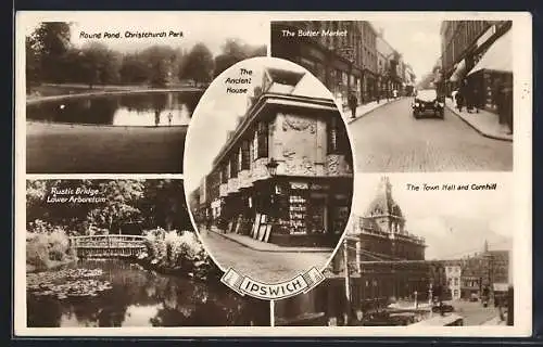 AK Ipswich, Rustic Bridge, Lower Arboreum, The Butter Market, The Ancient House