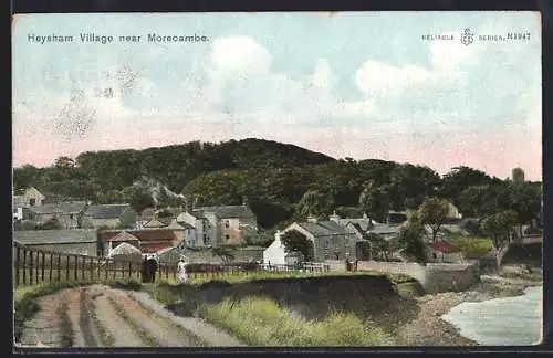 AK Heysham near Morecambe, Blick auf den Ort