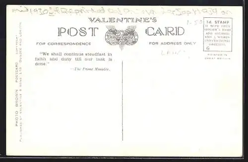 AK Blackpool, Rough Sea, North Shore Promenade, Strassenbahn