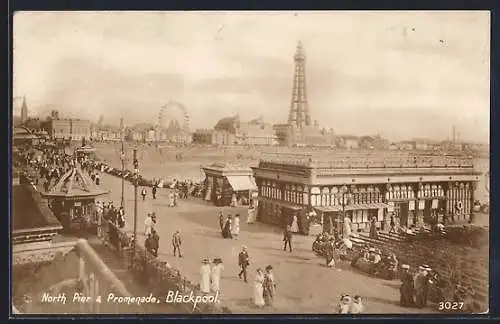 AK Blackpool, North Pier & Promenade