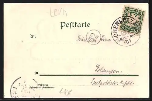 Präge-Lithographie Prinzregent Luitpold, Bildnis im Ehrenkranz, Fahnen, Adler mit Krone u. Trommel