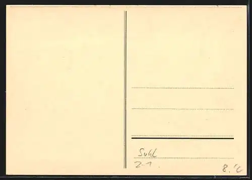 Künstler-AK Suhl, Thüposta 2, Thüringische Postwertzeichen-Ausstellung 1938
