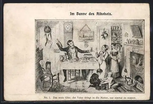 AK Im Banne des Alkohols, No. 1, Das erste Glas