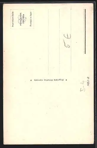 Künstler-AK C. Monestier: Skiläuferin