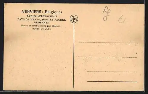 AK Verviers, Eglise Notre-Dame et Pont des Récollets