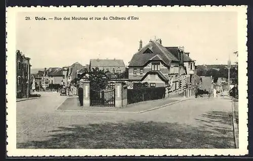 AK Uccle, Rue des Moutons et rue du Château d`Eau