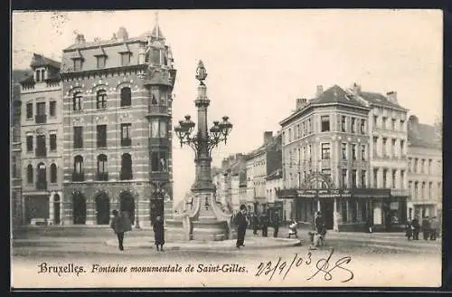 AK Bruxelles, Fontaine monumentale de Saint-Gilles