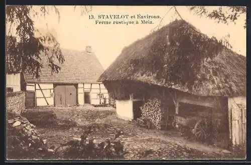 AK Stavelot, Ferme rustique à Meiz