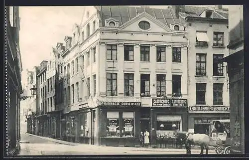 AK Bruxelles, Coin de la rue Chapeliers et de la rue du Marché-au-Fromage
