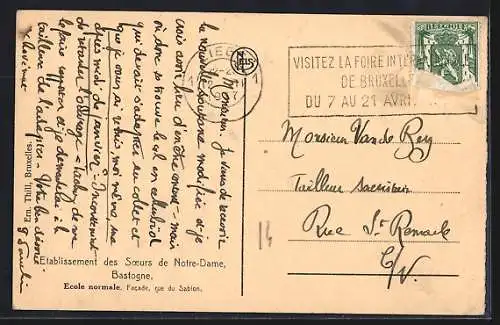 AK Bastogne, Etablissement des Soeurs de Notre-Dame, Ecole normale