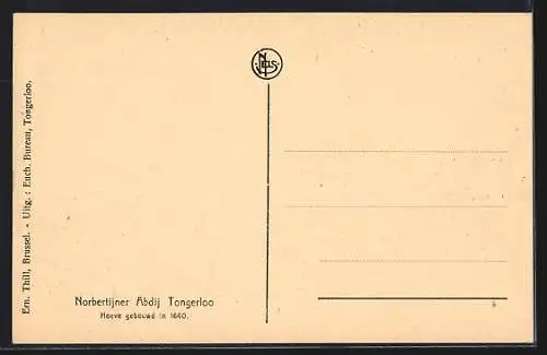 AK Tongerloo, Norbertijner Abdij, Hoeve gebouwd in 1640