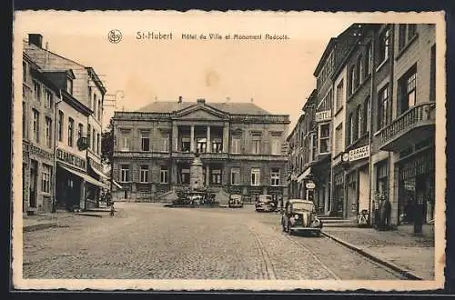AK St-Hubert, Hôtel de Ville et Monument Redouté