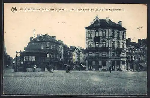 AK Bruxelles-Laeken, Rue Marie-Christine, côté Place Communale