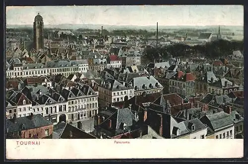 AK Tournai, Panorama aus der Vogelschau
