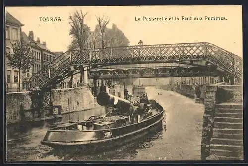 AK Tournai, La Passerelle et le Pont aux Pommes