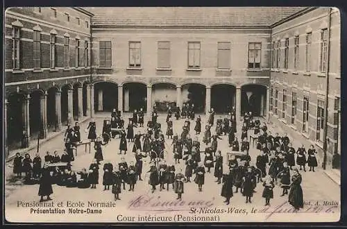 AK St-Nicolas-Waes, Pensionnat et Ecole Normale, Presentation Notre-Dame, Cour interieure