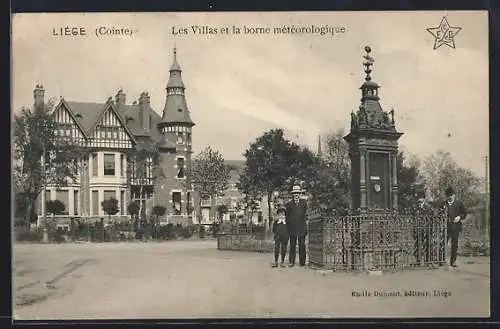 AK Liége-Cointe, Les Villas et la borne meteorologique