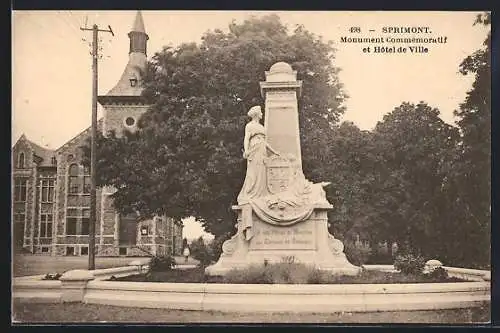 AK Sprimont, Monument Commemoratif et Hotel de Ville
