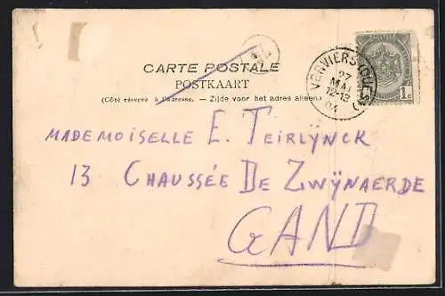 AK Verviers, La Vesdre, prise du Pont Francomont