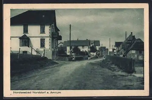 AK Norddorf a. Amrum, Strassenpartie im Ort