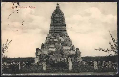 AK Grünau, Ansicht vom Sport-Denkmal