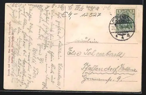 AK Grünau, Ansicht vom Sport-Denkmal