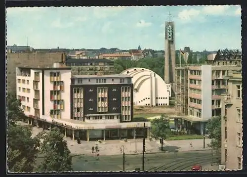 AK Berlin-Charlottenburg, neue Kantstrasse mit St. Canisiuskirche