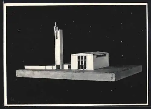 AK Bobstadt /Hessen, Kath. Kirche, Baujahr 1961/62, Baustein