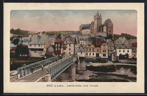 AK Diez a. Lahn, Lahnbrücke und Schloss