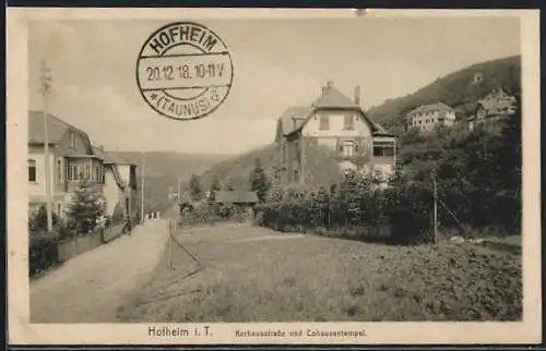 AK Hofheim i. T., Kurhausstrasse und Cohausentempel