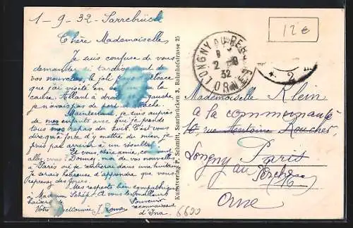 AK Saarbrücken, Partie am Deutsch-Mühlenweiher