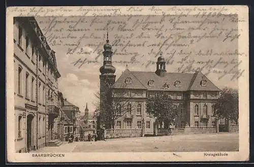 AK Saarbrücken, Blick zum Kreisgebäude