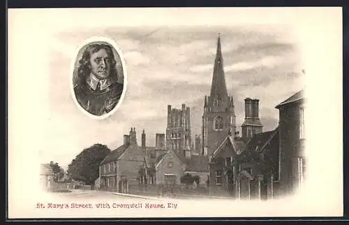 AK Ely, St. Mary`s Street with Cromwell House