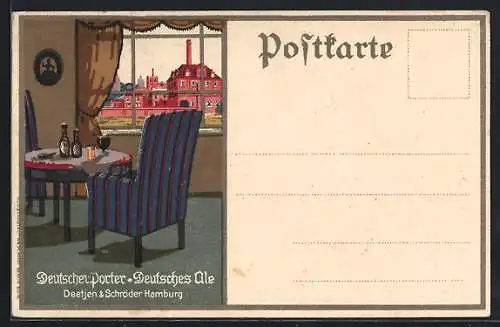 AK Hamburg, Deetjen & Schröder, Deutscher Porter, Deutsches Ale, Brauerei-Werbung