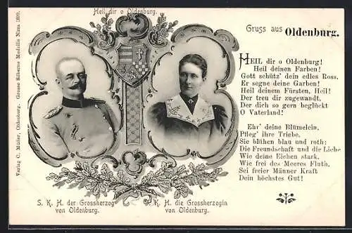 AK S. K. H. der Grossherzog Friedrich August von Oldenburg und seine Frau die Grossherzogin