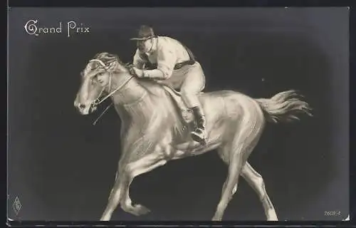 AK Reiter auf Pferd aus schönen Frauenkörpern, Metamorphose, Pferdesport