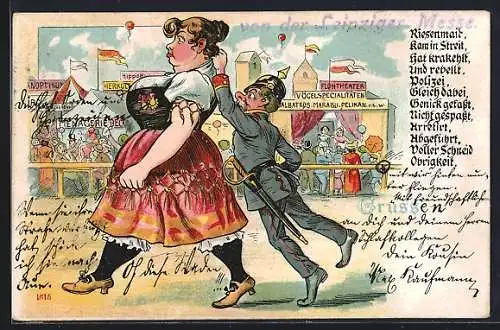 AK Volksfest, Polizist hält eine Frau fest