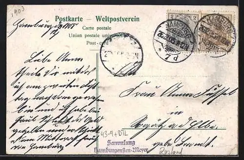 Lithographie Volksfest mit Hippodrom, Karussell und Floh-Circus