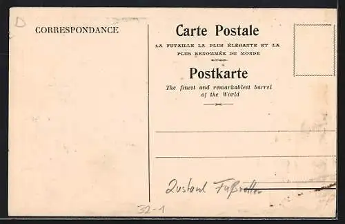 AK Zanardi Attilius und Vianello Eugène reisen in ihrem Fassroller um die Welt