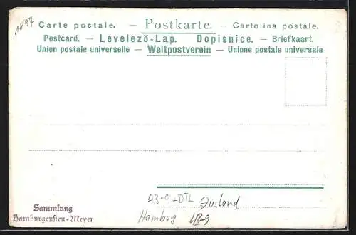 Lithographie Vogelschiessen auf dem Volksfest