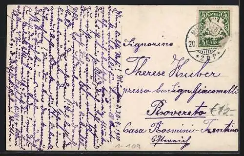 Foto-AK München, Prinzregent Luitpold füttert Enten im Englischen Garten